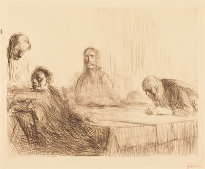 Das Abendmahl in Emmaus (zweite Platte) von Jean-Louis Forain