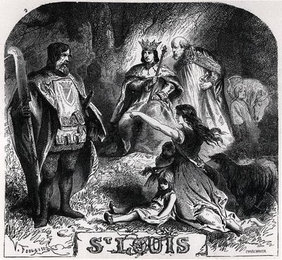 St. Louis spricht Recht unter einer Eiche in Vincennes, aus 
