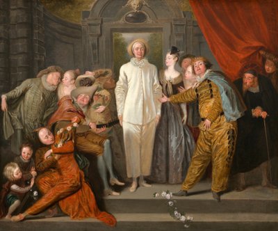 Die italienischen Komödianten, wahrscheinlich 1720 von Jean Antoine Watteau
