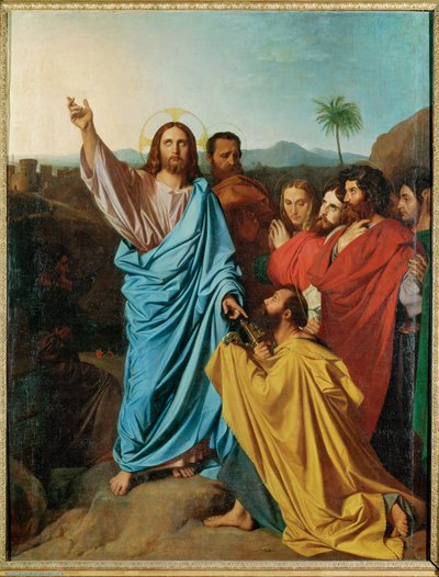 Christus übergibt die Schlüssel an den Heiligen Petrus von Jean Auguste Dominique Ingres