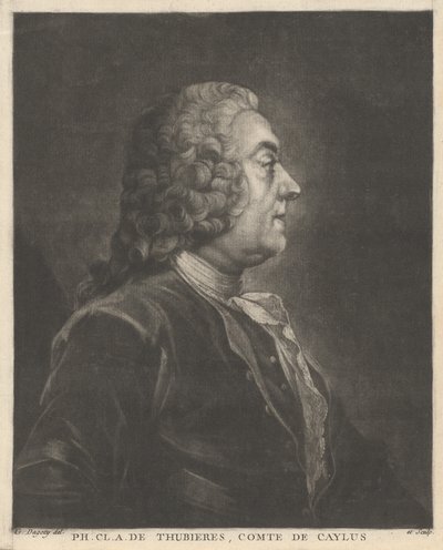 Ph. Cl. A. de Thubières, Comte de Caylus von Jean Baptiste André Gautier Dagoty