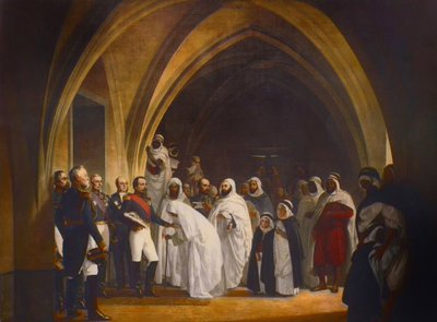 Der Präsident der Republik, Prinz Louis Napoleon, befreit Abd el-Kader, Schloss Amboise, 16. Oktober von Jean Baptiste Ange Tissier