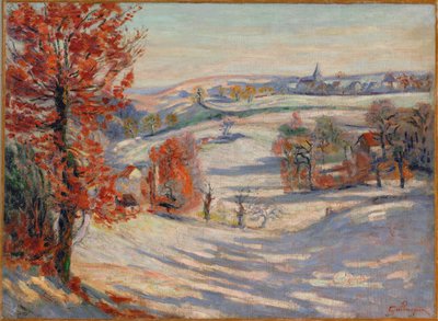 Schnee in Crozant von Jean Baptiste Armand Guillaumin