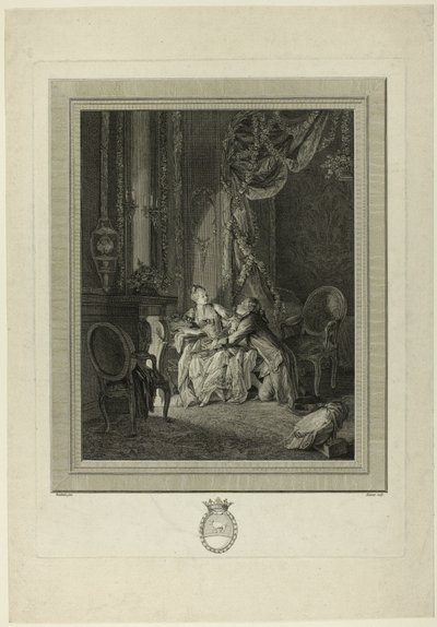 Le danger du tête-à-tête von Jean Baptiste Blaise Simonet