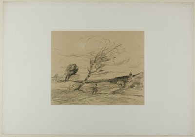 Windstoß von Jean Baptiste Camille Corot