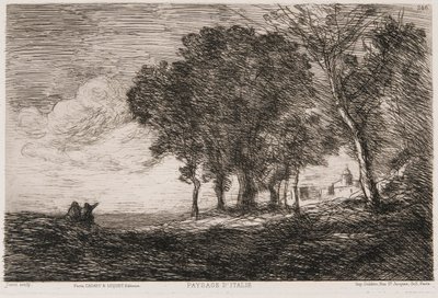 Italienische Landschaft von Jean Baptiste Camille Corot