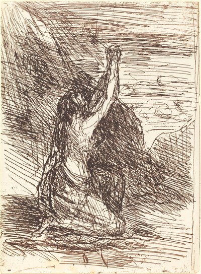 Maria Magdalena kniend von Jean Baptiste Camille Corot
