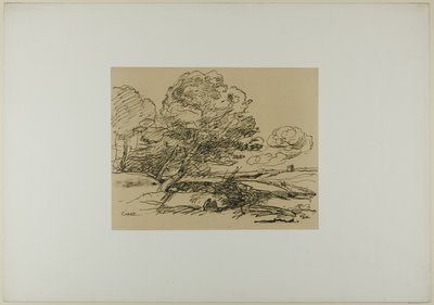 Der einsame Turm von Jean Baptiste Camille Corot