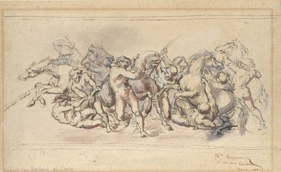 Start des Rennens der Barberi-Pferde, Rom von Jean Baptiste Carpeaux