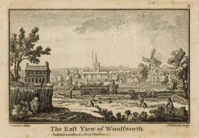 Die Ostansicht von Wandsworth von Jean Baptiste Claude Chatelain