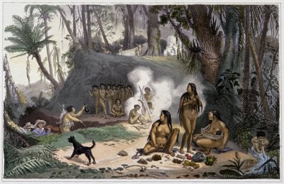 Indianer in Brasilien von Jean Baptiste Debret