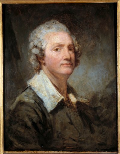 Selbstporträt Gemälde von Jean Baptiste Greuze (1725-1805) 18. Jahrhundert von Jean Baptiste Greuze