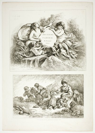 Platte Sieben von 38, aus Oeuvres de J. B. Huet von Jean Baptiste Huet