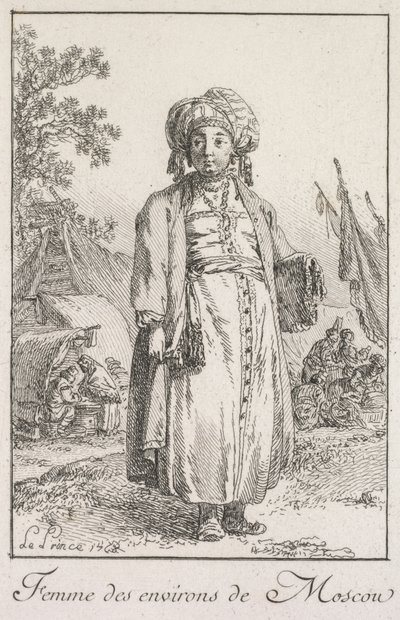 Frau aus den Vororten von Moskau, 1768 von Jean Baptiste Le Prince