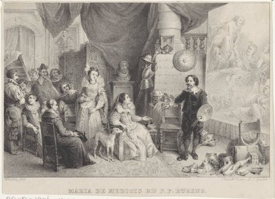 Maria de Medici bei Rubens in seinem Atelier von Jean Baptiste Madou