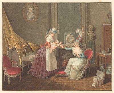Das Frühstück von Fanfan von Jean Baptiste Mallet after Henri Nicolas van Gorp
