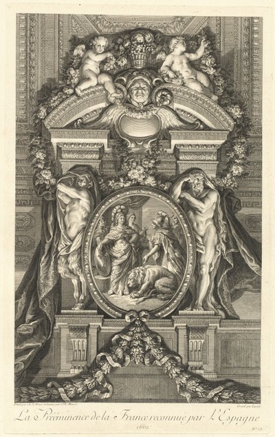 Die Vormachtstellung Frankreichs, anerkannt von Spanien 1662 [Tafel 17] von Jean Baptiste Masse