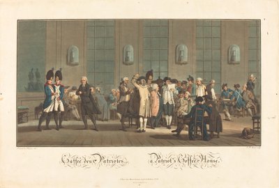 Café des Patriotes - Ein Patrioten-Café von Jean Baptiste Morret after Jacques François Joseph Swebach Desfontaines