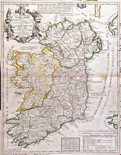 Karte des Königreichs Irland, gewidmet Marie d