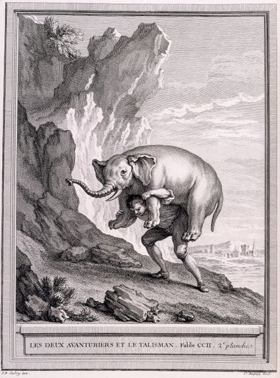 Die Zwei Abenteurer und der Talisman, ca. 1755-1759 von Jean Baptiste Oudry