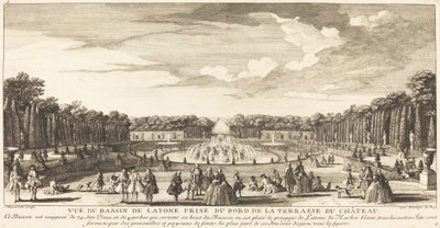 Ansicht des Latonabeckens vom Rand der Terrasse des Schlosses von Jean Baptiste Rigaud