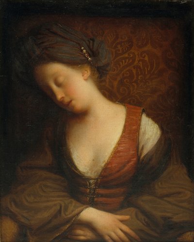 Schlafende junge Frau von Jean-Baptiste Santerre