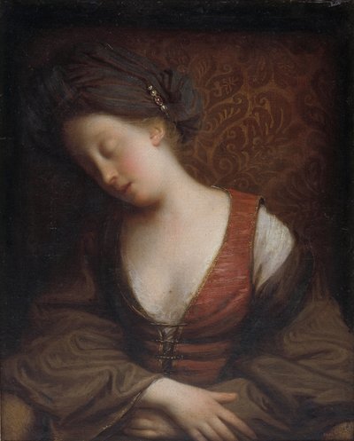 Schlafende junge Frau von Jean-Baptiste Santerre