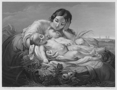 Überfluss, nach dem Bild in der königlichen Sammlung (Gravur) von Jean Baptiste van Eycken