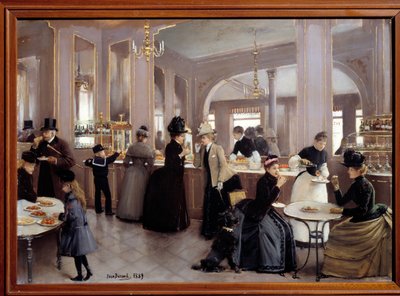 La passerie gloppe avenue des Champs-Élysées. Gemälde von Jean Béraud (1849 - 1935) von Jean Beraud