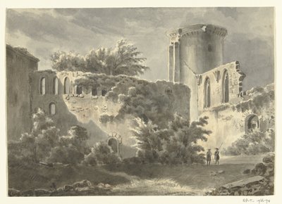Ansicht des Innenhofs von Château de Botwel von Jean Bernard
