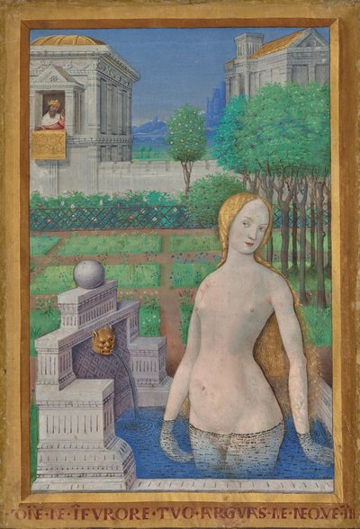 Bathseba beim Baden von Jean Bourdichon