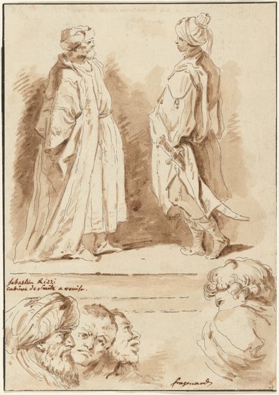 Details aus "Die Anbetung der Könige" und "Der Teich von Bethesda" von Jean Claude Richard de Saint Non after Jean Honoré Fragonard after Sebastiano Ricci