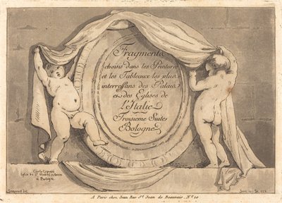 Titelseite: Ovales Design aus der Kirche San Michele de Bosco, Bologna von Jean Claude Richard de Saint Non after Jean Honoré Fragonard after Carlo Cignani
