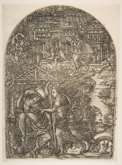 Der Engel zeigt dem Heiligen Johannes das neue Jerusalem, aus der Apokalypse von Jean Duvet