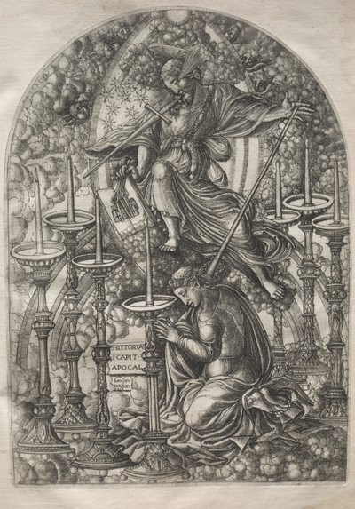 Die Apokalypse: St. Johannes sieht sieben goldene Leuchter von Jean Duvet