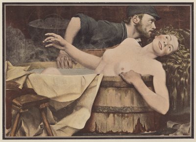 Nach dem Waschen, Frau in der Badewanne von Jean Eugene Buland