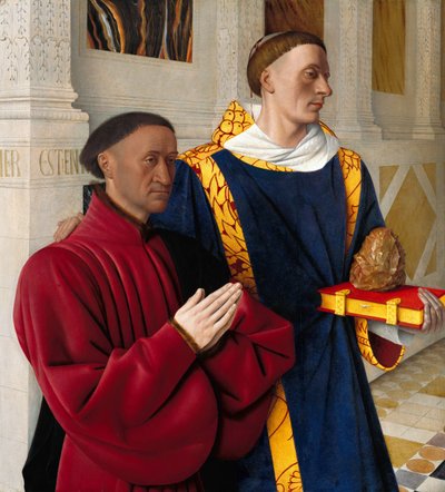 Étienne Chevalier mit dem Hl. Stephanus von Jean Fouquet