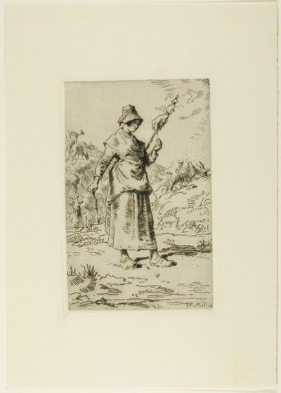 Die Spinnerin von Jean Francois Millet