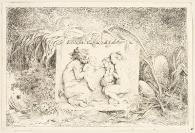 Familie des Satyrs aus Bacchanales oder Satyrspiele von Jean Honore Fragonard