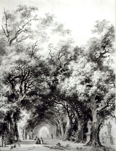 Die schattige Allee, ca. 1773-74 von Jean Honore Fragonard