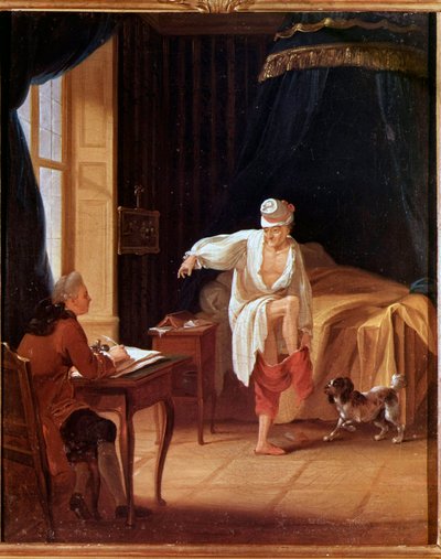 Le lever de Voltaire à Ferney von Jean Huber