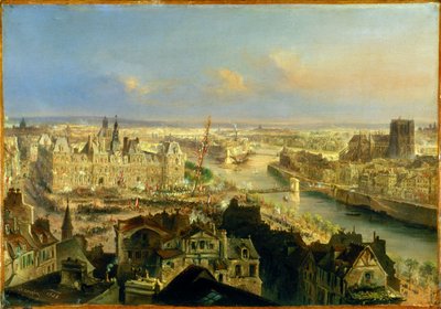 Pflanzung eines Freiheitsbaumes vor dem Rathaus, 24. März 1848 von Jean-Jacques Champin