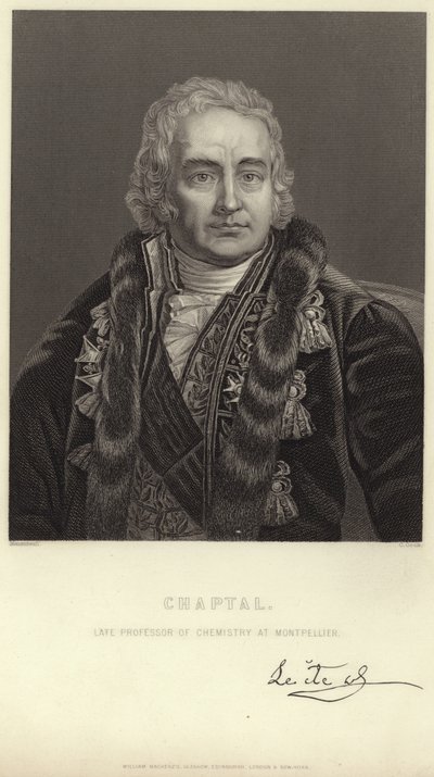 Porträt von Jean-Antoine Chaptal von Jean Jacques Francois Monanteuil