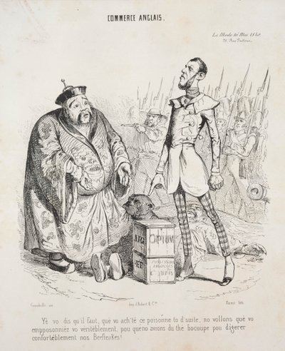 Englischer Handel. Yé vo dis quil faut, que vo achte ce poisonne to dsuite..., 1840 von Jean Jacques Grandville