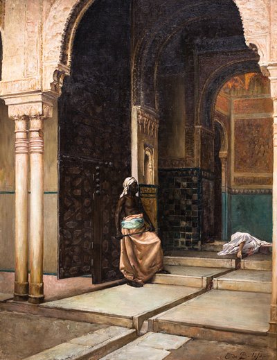 Die Hinrichtungsbühne in der Alhambra in Granada von Jean Joseph Benjamin Constant