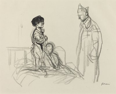Mutter und Kind im Krankenhaus von Soldat besucht von Jean Louis Forain