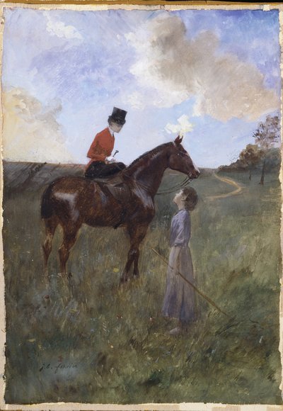 Frau zu Pferd und Schäferin von Jean Louis Forain