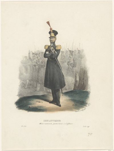 Offizier der Nationalen Miliz, 1829 von Jean Louis Van Hemelryck