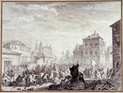 Französische Revolution: Massaker an Patrioten in Montauban von Jean Louis the Younger Prieur