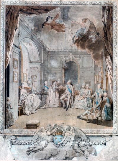 Mme Louise verabschiedet sich von ihrem Sohn, 1772 von Jean Michel the Younger Moreau